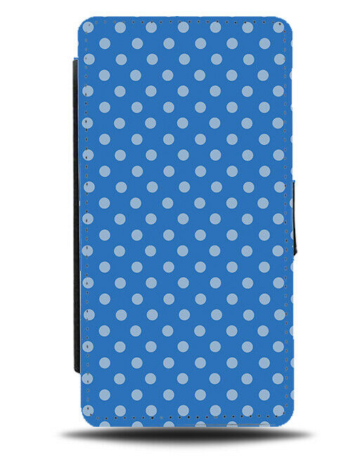 Blue Polka Dot Print Flip Wallet Case Pattern Design Small Spots Baby Pale F914