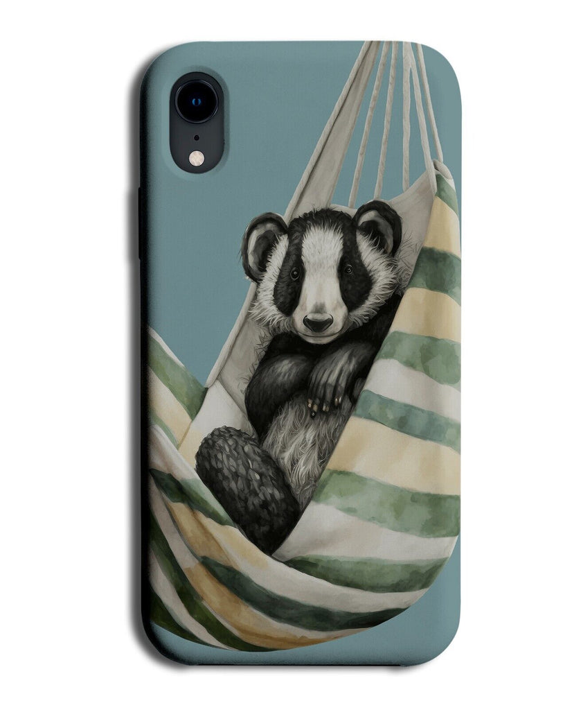 Badger Chilling In a Hammock Phone Case Cover Hammocks Badgers Sleeping CZ91