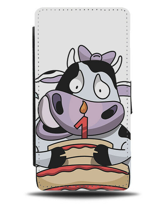The Birthday Cow Phone Cover Case Cake Happy First Gift Present Cows 1st J138