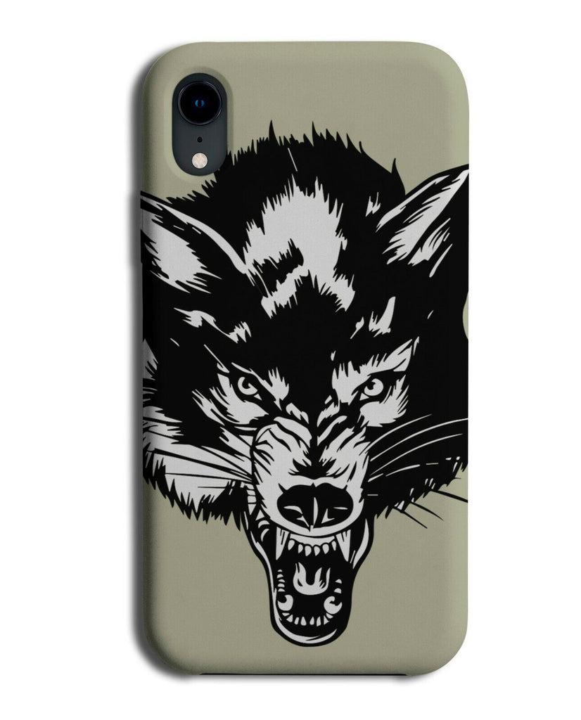 Wolf Sketched Design Phone Case Cover Face Head Wolves Sketch Drawing K450