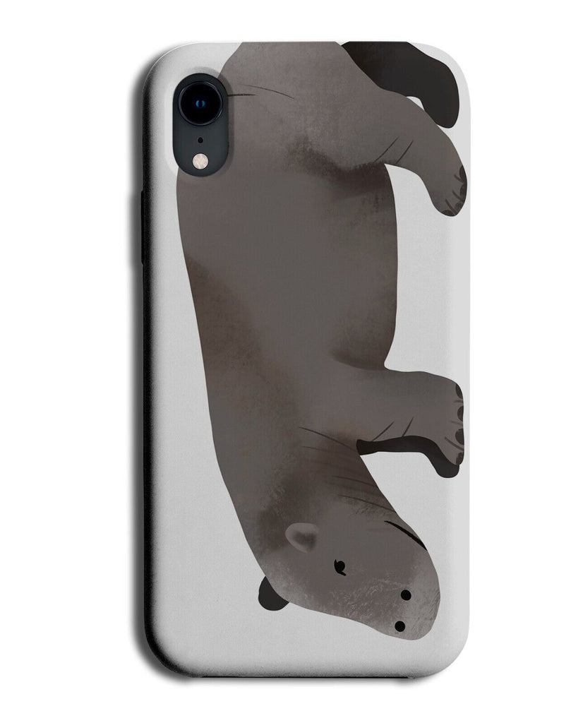 Watercolour Hippo Phone Case Cover Hippos Hippo's Grey Art Artwork Animal Q915G
