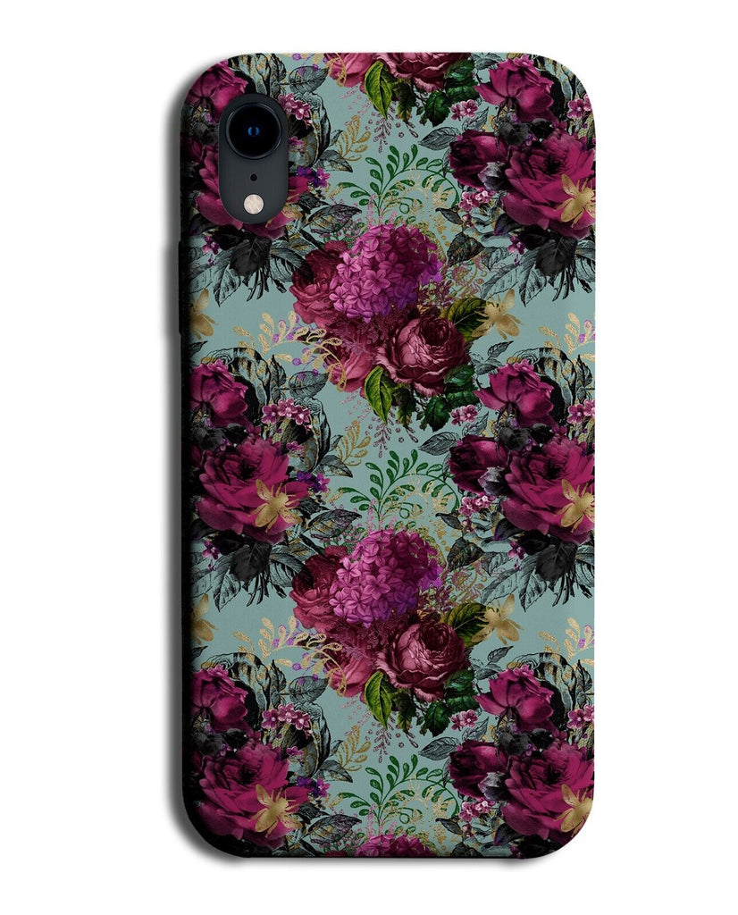 Dark Flowery Bush Phone Case Cover Flower Pink Hydrangea Hydrangeas Flowers AI99