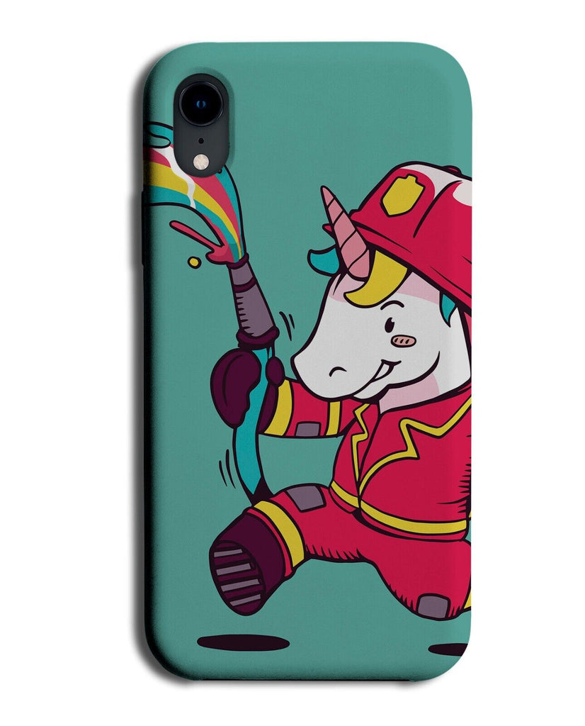 Funny Unicorn Fireman Phone Case Cover Firemen LGBT LGBTQ Pride Rainbow P655