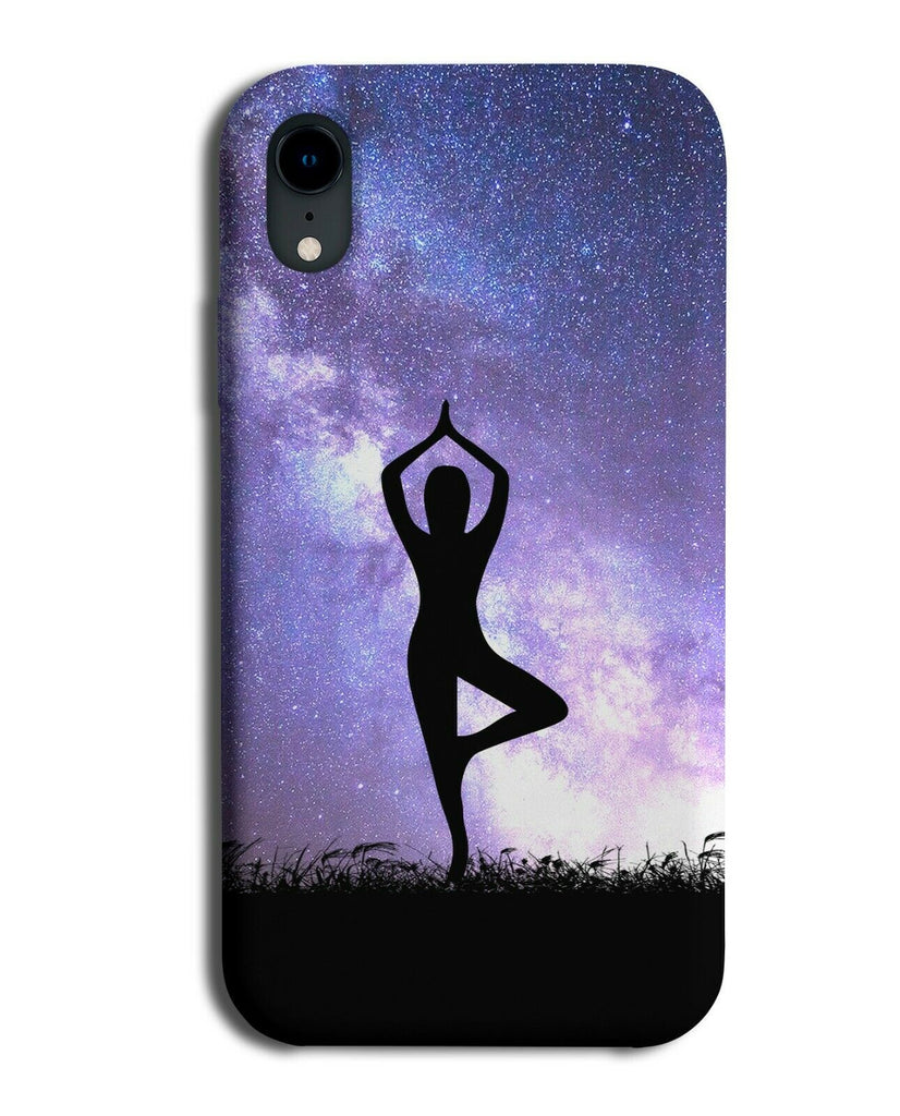 Yoga Phone Case Cover Meditation Meditator Womens Gift Galaxy Moon Universe i751