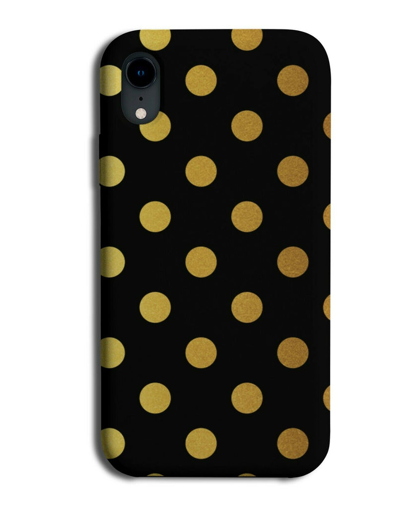 Black and Golden Polka Dot Phone Case Cover Dotty Spots Dots Gold Pattern i543