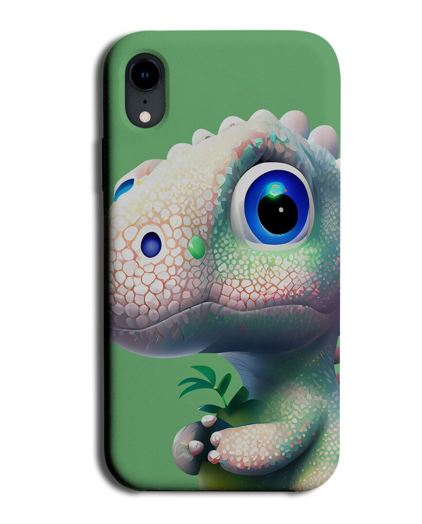 Cute White Dinosaur Phone Case Cover Adorable Dinosaurs Face Head Reptile AD27
