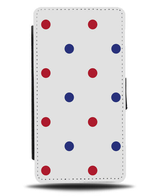 British Colours Polka Dot Flip Wallet Case Dots Pattern Coloured UK E905