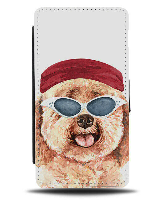 Hippy Poodle Flip Wallet Case Stylish Fashion Picture 60s 70s Retro K730