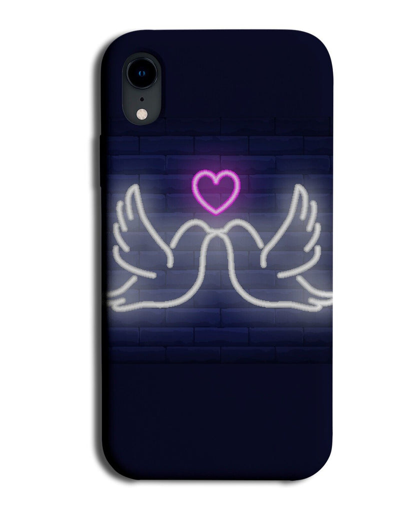 Neon Love Doves Sign Phone Case Cover Dove Birds Couple Romantic Love Bar DB30