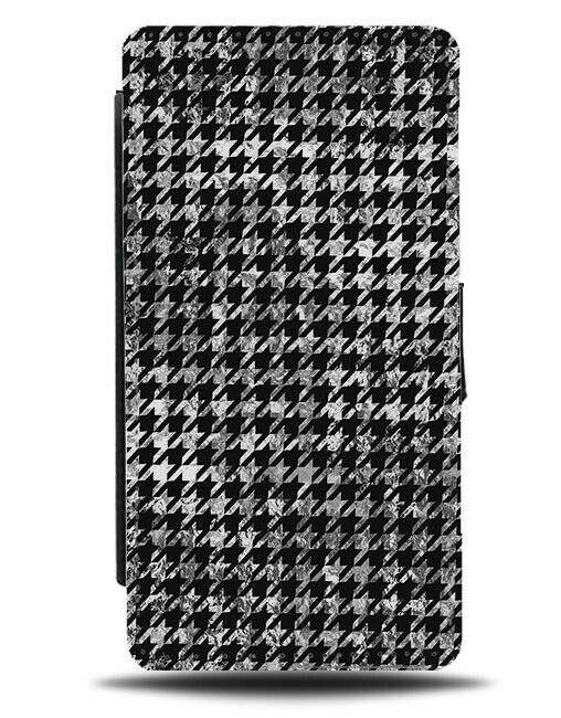 Silver Coloured Disco Design Flip Wallet Case Metal Pattern Tin Print E873