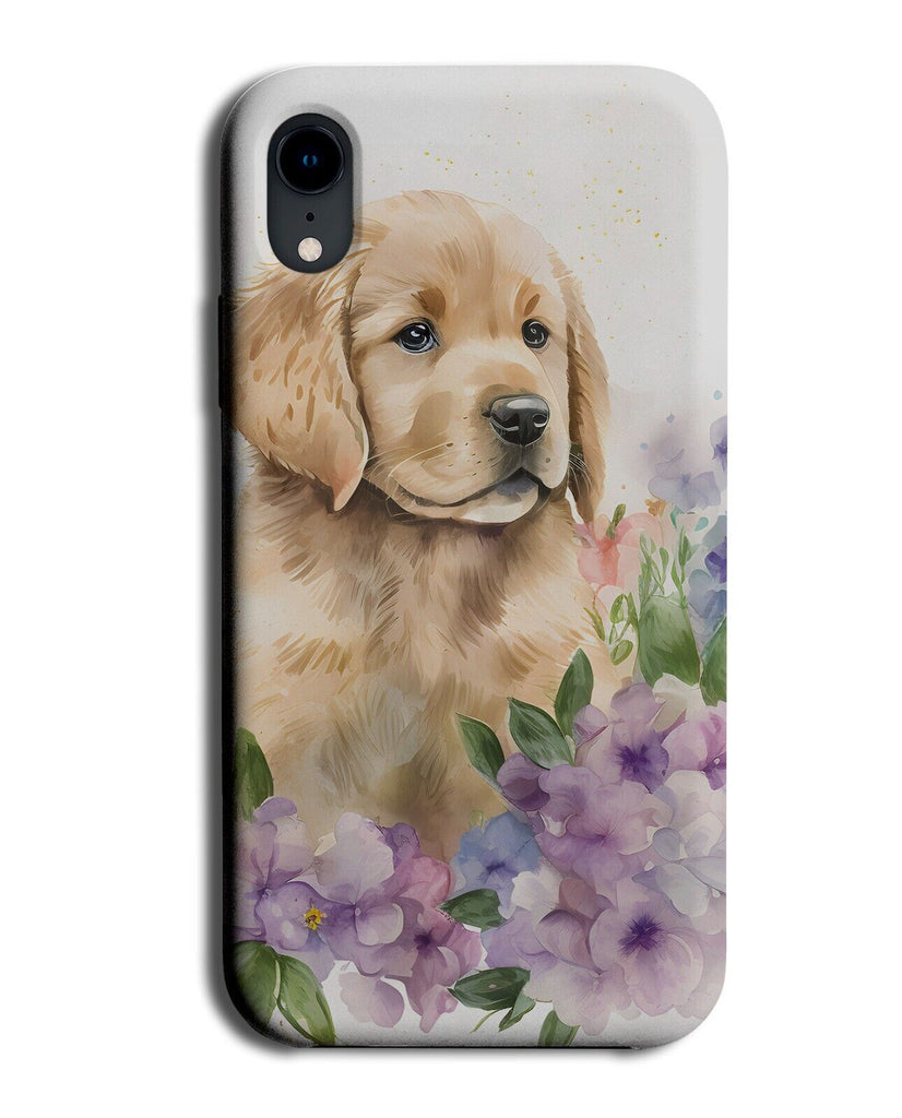 Golden Retriever Amongst Flowers Phone Case Cover Among Labrador Labradors AQ96