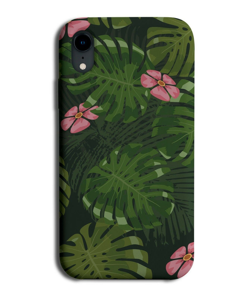 Palm Tree Leave and Pink Lilies Phone Case Cover Lily Shapes Pattern H466