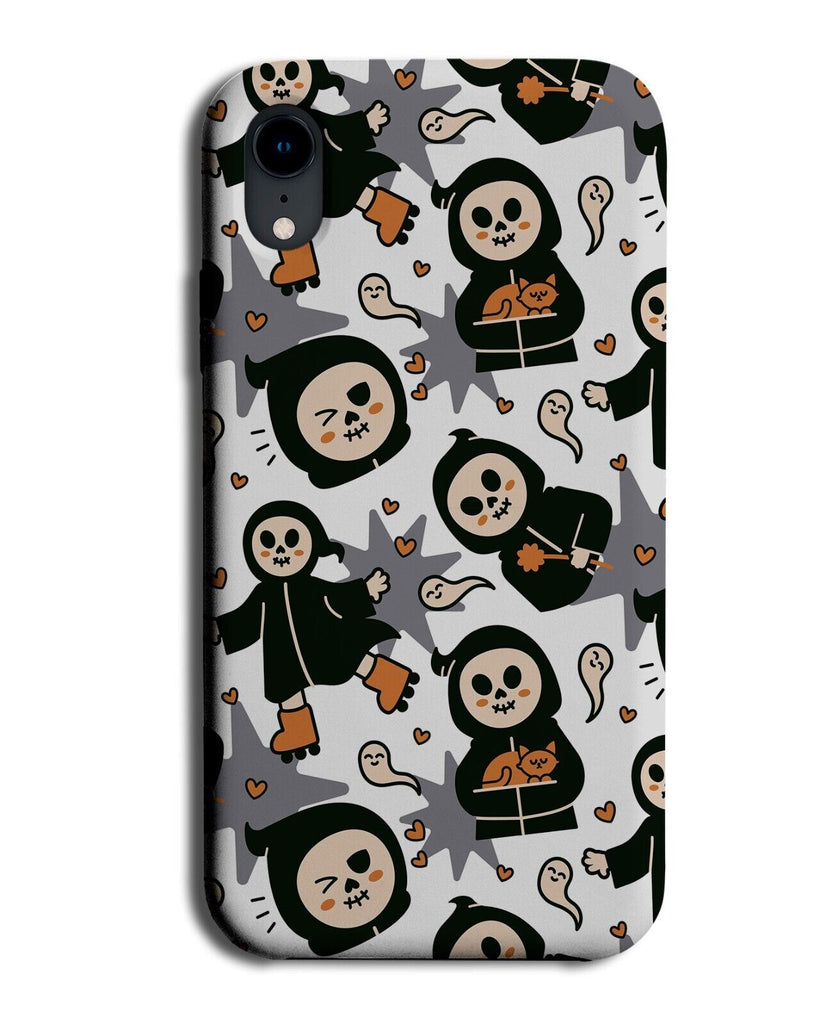Cartoon Grim Reaper Pattern Phone Case Cover Reapers Halloween Horror Suit P646