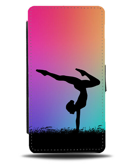 Gymnastics Flip Cover Wallet Phone Case Gymnast Girls Womens Multicoloured i634