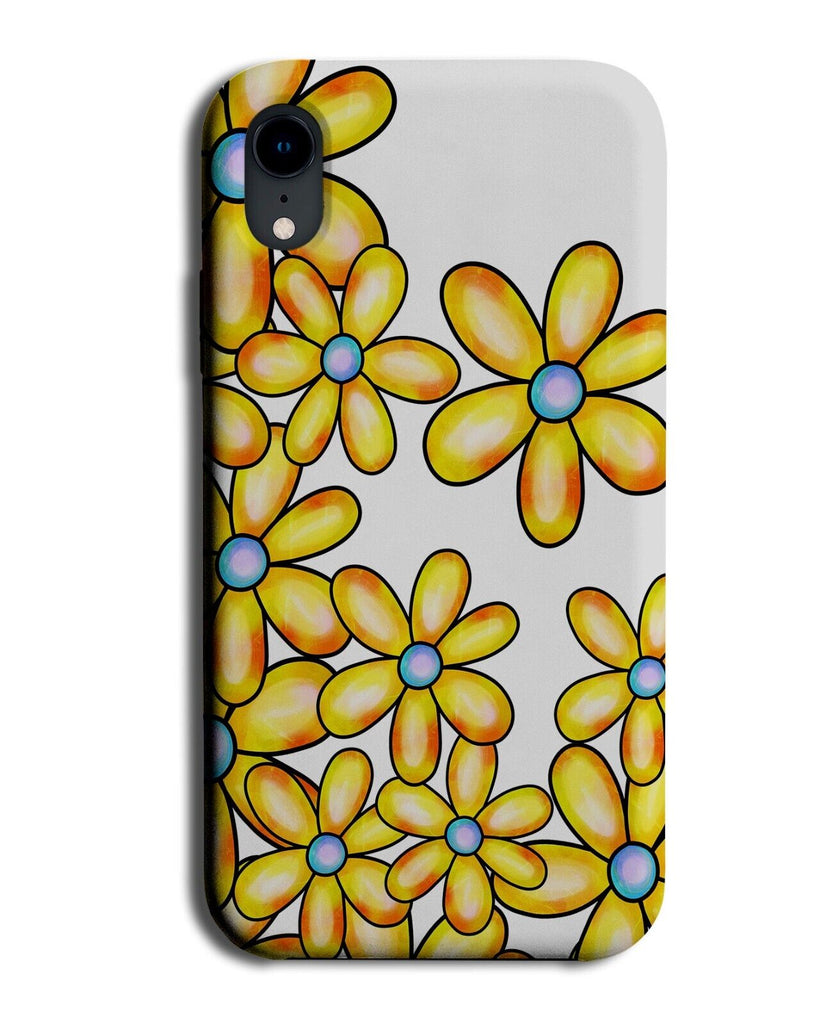 Yellow Flower Doodles Phone Case Cover Doodle Flowery Floral Drawing Art Q679E