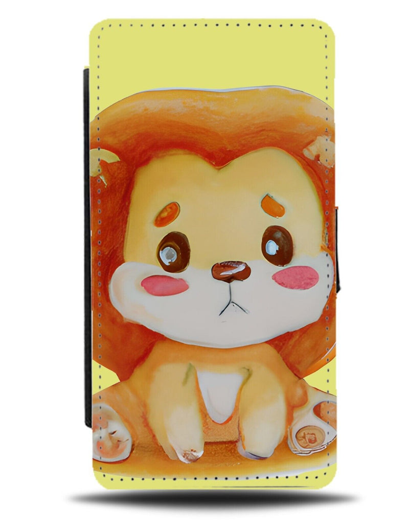 Childrens Storybook Lion Flip Wallet Case African Lions Story Book Kids BD39