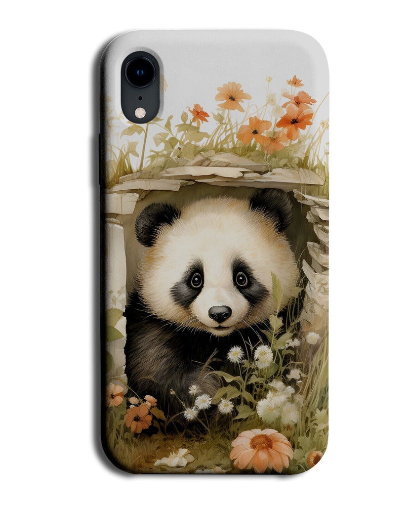 Cute Panda Bear Cub Phone Case Cover Pandas Hide And Seek In Nature Artwork DE54