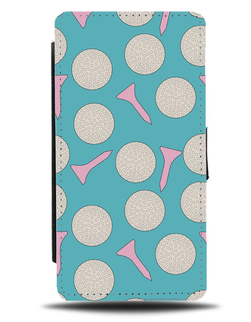 Girls Golf Flip Wallet Case Golfball Shape Shapes Symbols Logos Logo Pink BG37
