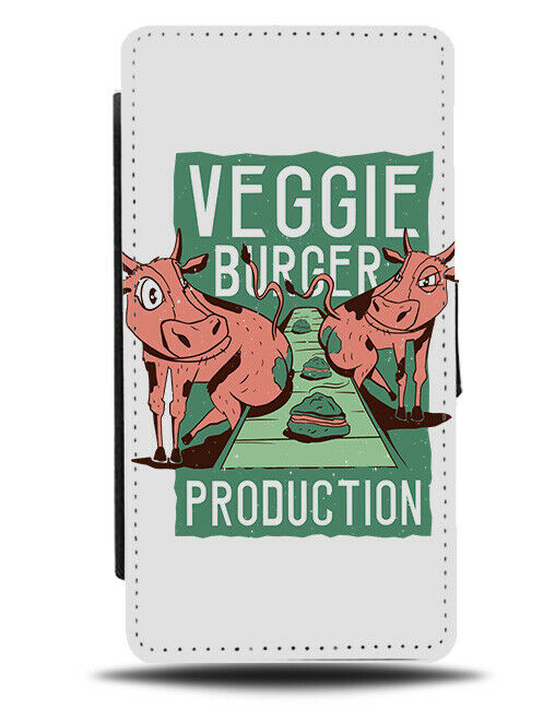 Funny Veggie Burger Cow Production Phone Cover Case Vegetarian Poo Poop J168