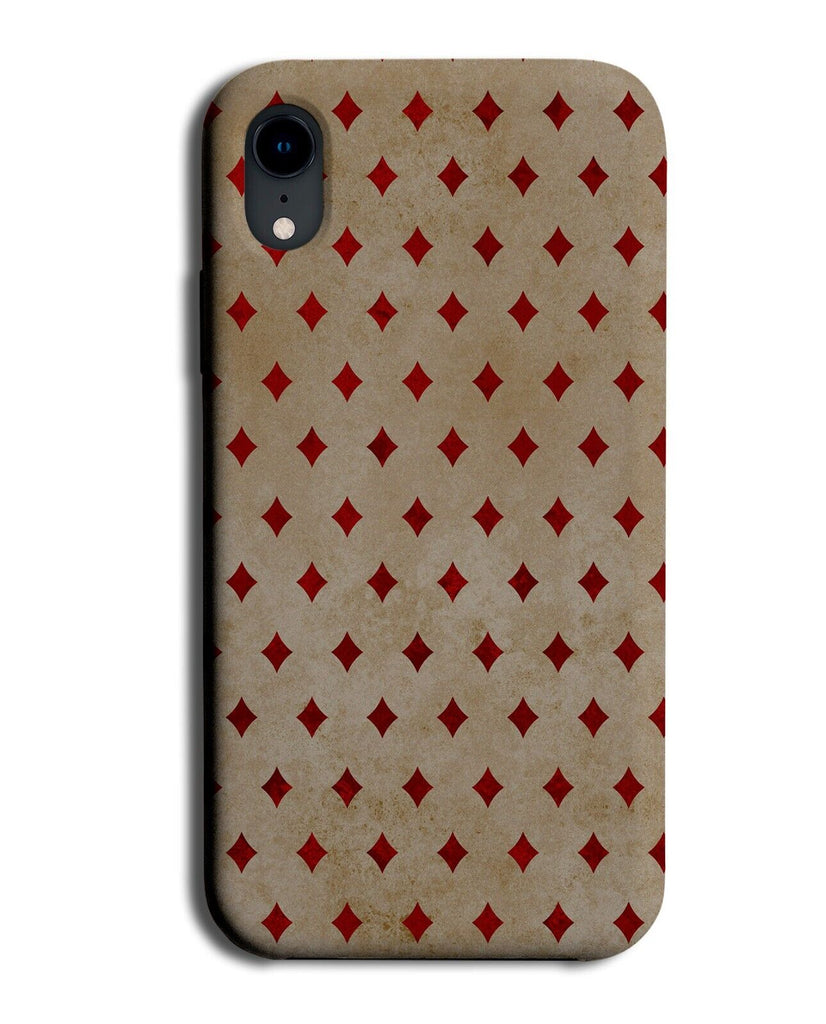 Vintage Style Red Diamonds Pattern Phone Case Cover Playing Cards Card Q638F