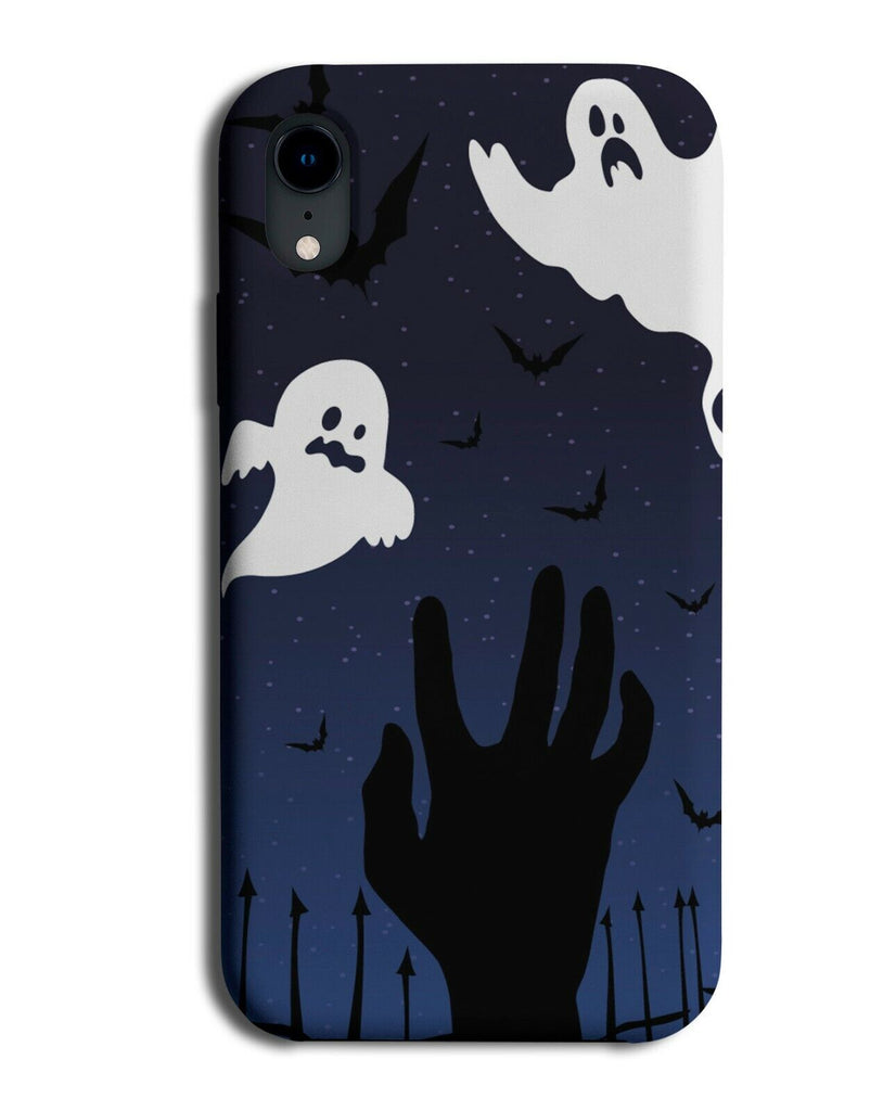 Zombie Hand Out Of The Ground Silhouette Phone Case Cover Zombies Scary J016