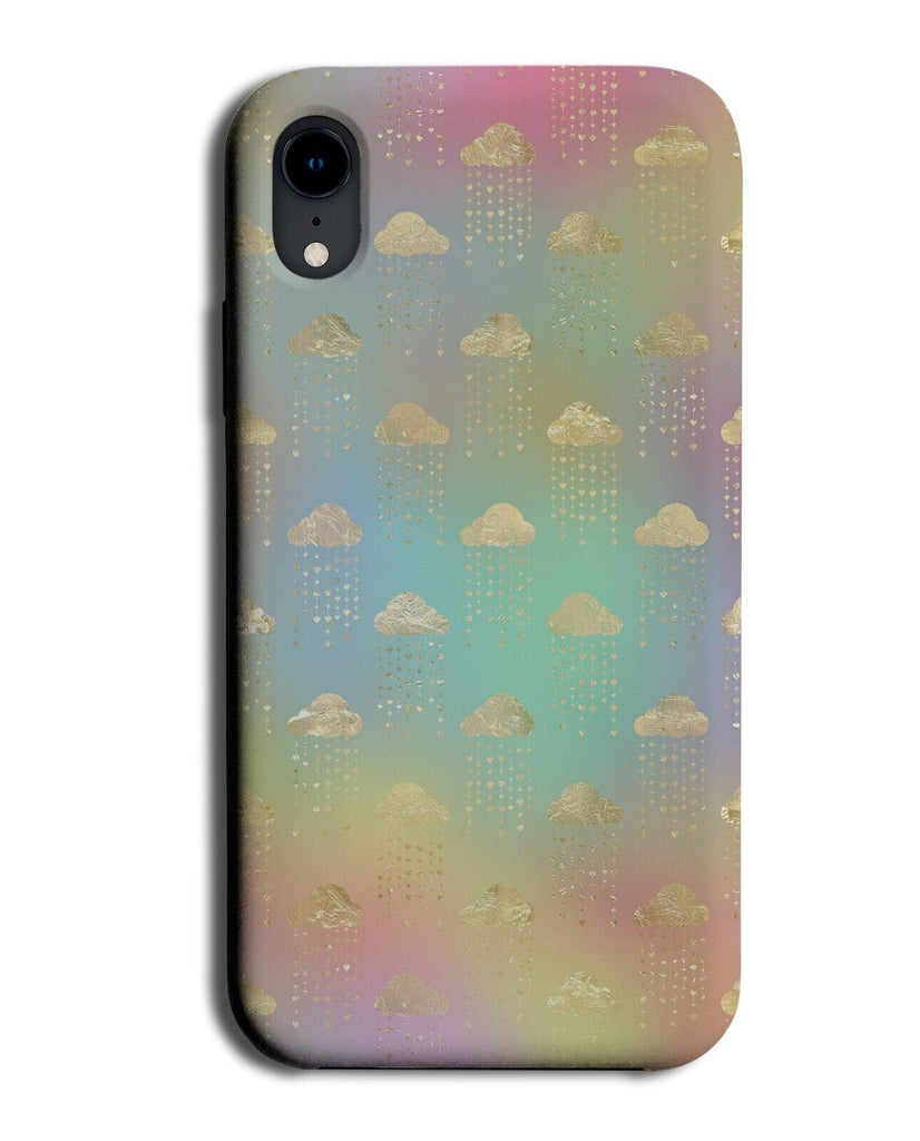 Colourful Fades Pattern With Golden Clouds Phone Case Cover Cloud Style Q637B