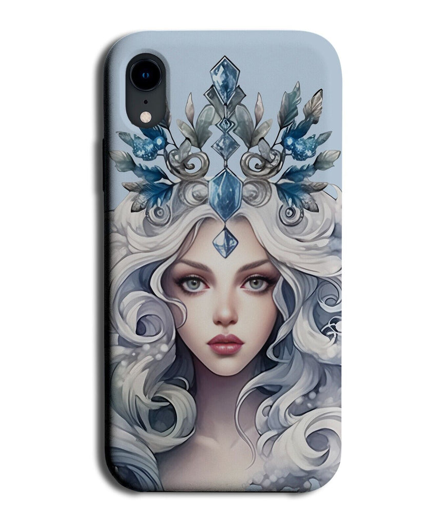 The Ice Queen Phone Case Cover White Hair Goddess Princess Silver Tiara CP76