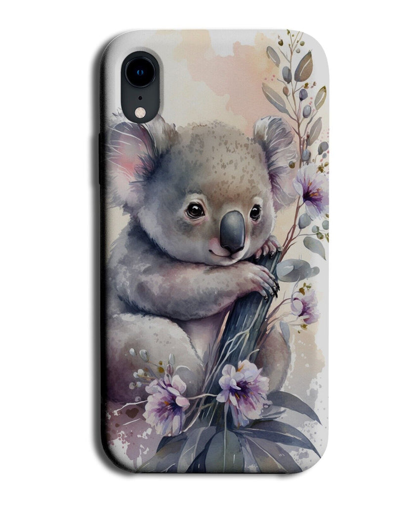 Floral Koala Bear Phone Case Cover Bears Koalas Body Flowers Flower Purple AV40