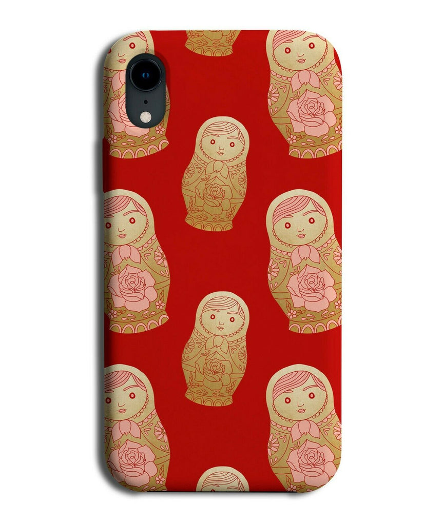 Red and Golden Babushka Russian Dolls Phone Case Cover Stacking Doll Toy F779