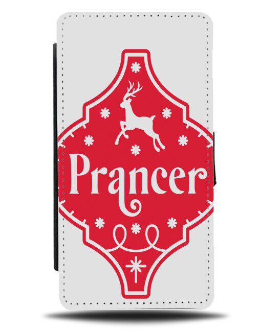 Prancer Reindeer Flip Wallet Case Reindeers Prancers Name Names Christmas N944