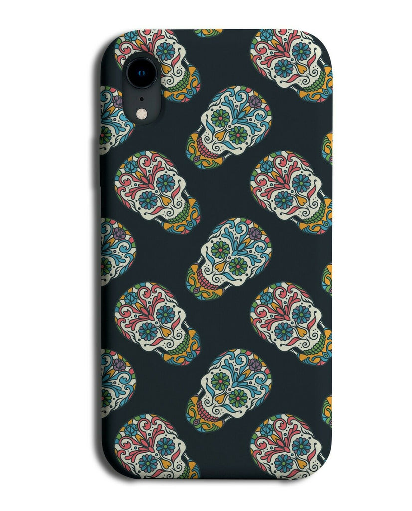 Colourful Mexican Sugarskull Phone Case Cover Skulls Mexico Traditional H696