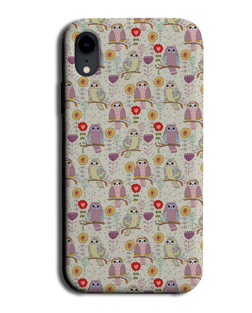 Vintage Owls Pattern Phone Case Cover Owl Style Woodlands Animal Birds Bird CI69