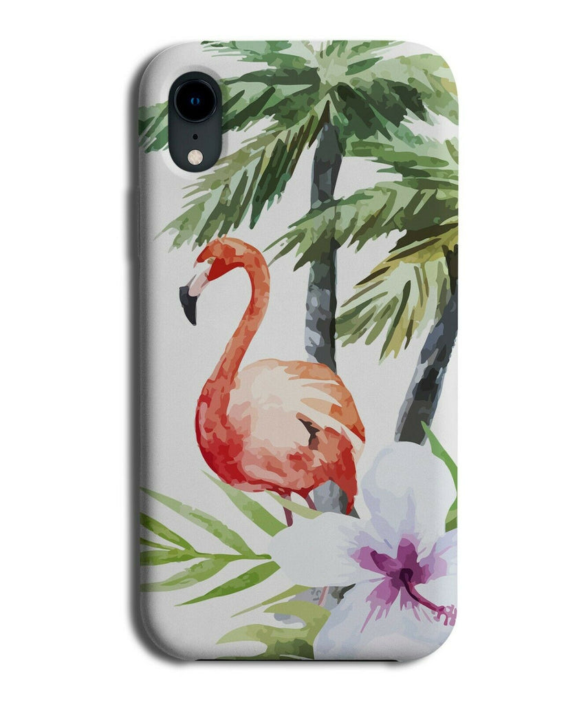 Tropical Flamingos and Palm Tree Picture Painting Phone Case Cover Orchids G976