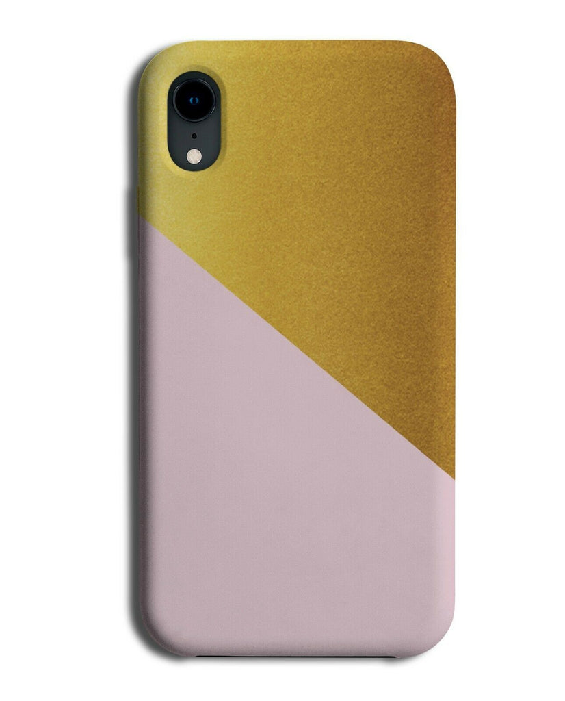 Gold and Baby Pink Phone Case Cover Golden Coloured Stylish Light Pastel i440