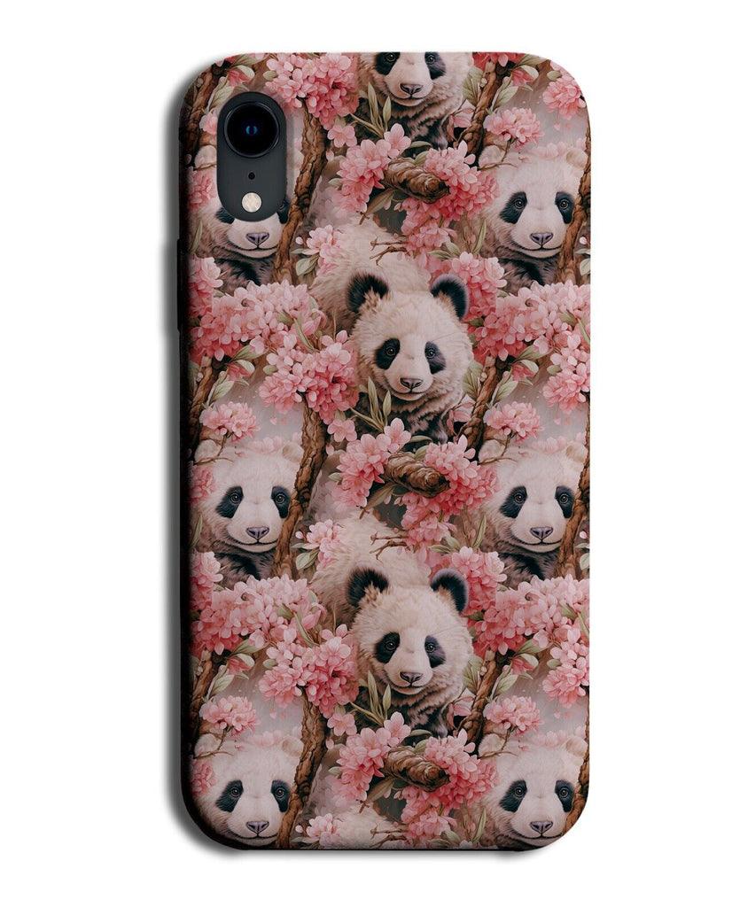 Pandas and Cherry Blossoms Leaves Phone Case Cover Panda Blossom China CZ41
