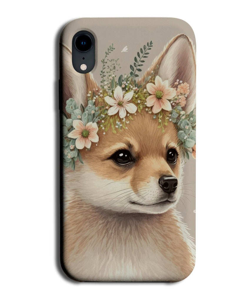 Corgi In Flower Crown Phone Case Cover Corgi's Dog Watercolour Painting BK82