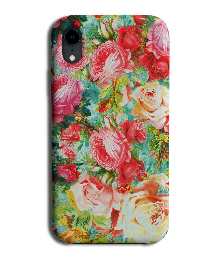Colourful Red Flower Oil Painting Phone Case Cover Art Photo Paint Flowers G839