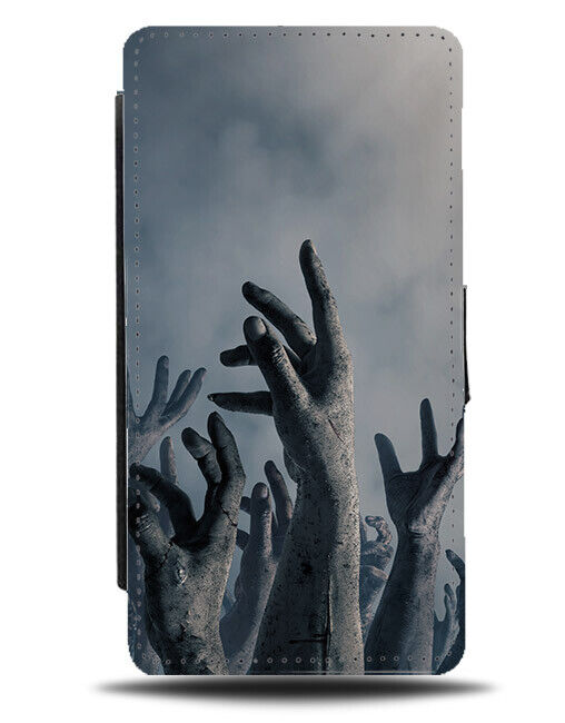 Zombie Hands Flip Wallet Case Zombies Halloween Horror Scary Reaching Out N664