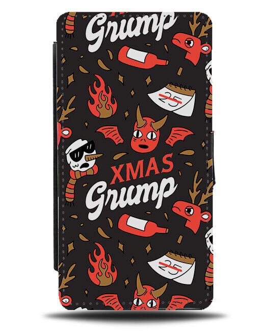 Christmas Grump Flip Wallet Case Grumpy Anti Present Gift Funny Hate Xmas N686