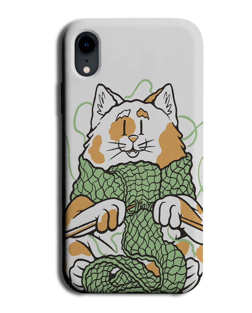 Knitting Cat Phone Case Cover Cats Knit Knitwear Croquette A Scarf Animal P559