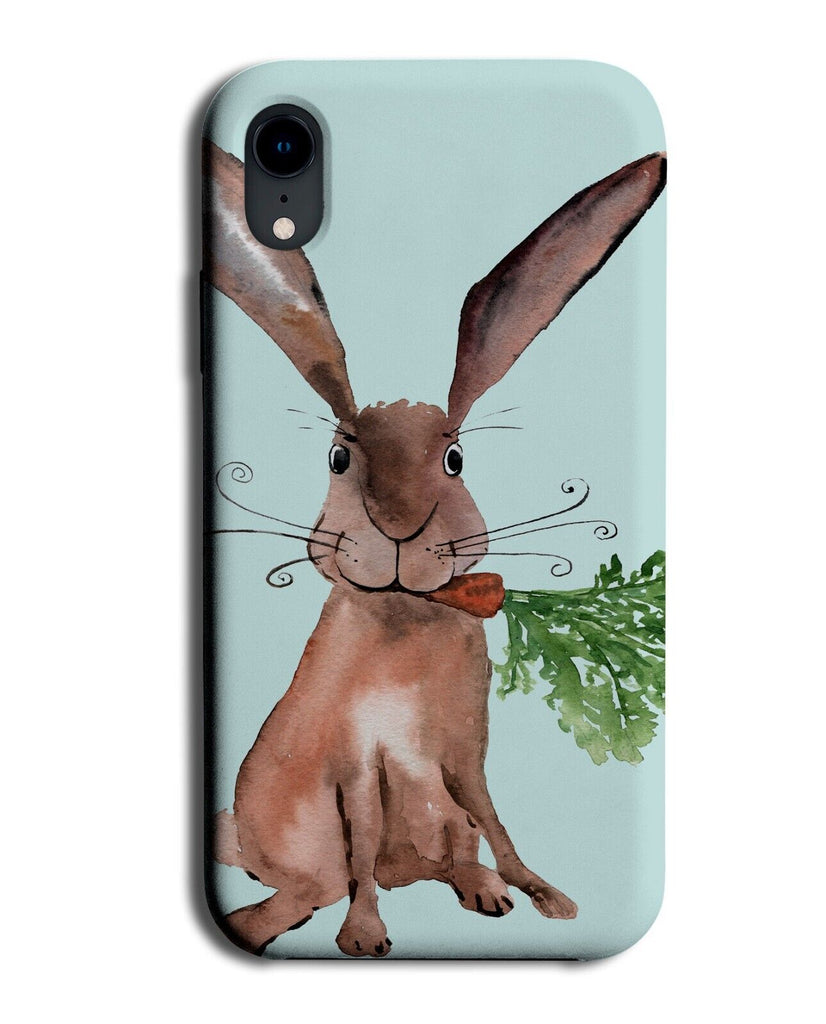 Watercolour Hare Phone Case Cover Hare Hair Rabbit Rabbits Animal Carrot Q915