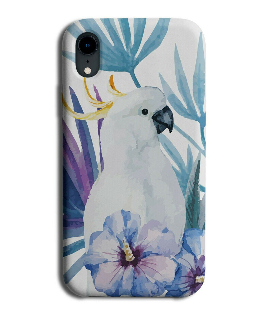 Cacatoo Parrot Painting Phone Case Cover Watercolour Leaves Tropical Bird G952