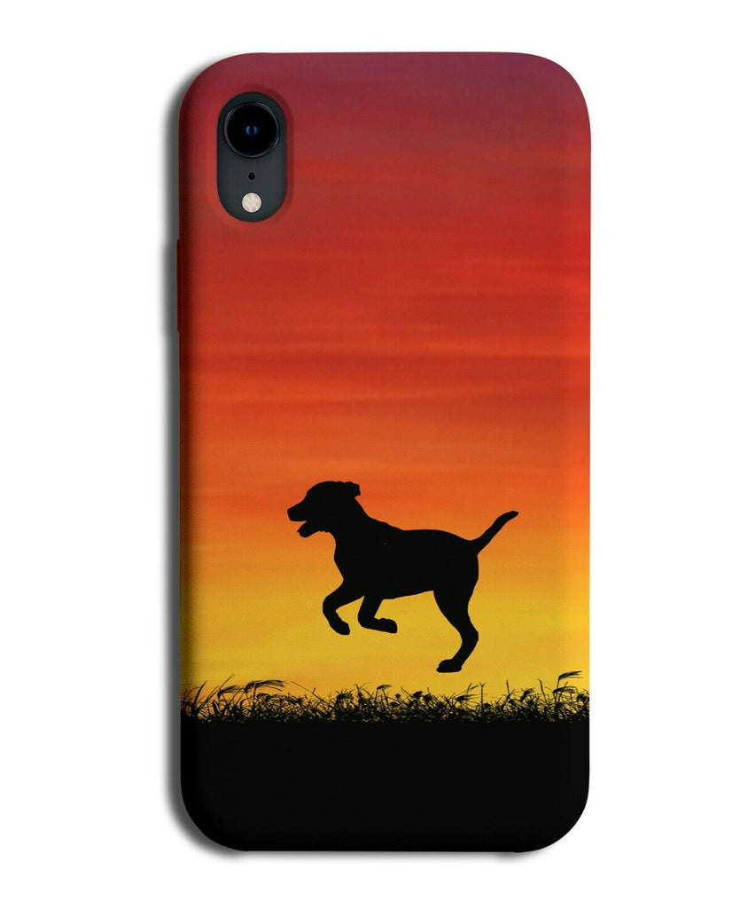 Dog Silhouette Phone Case Cover Dogs Puppy Sunset Sunrise Photo i237
