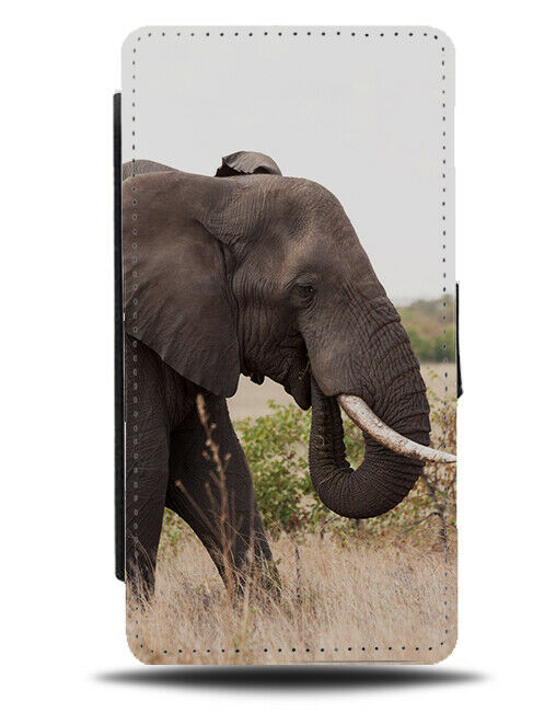 Large Elephant In The Wild Flip Wallet Case Elephants Nature Photography H945