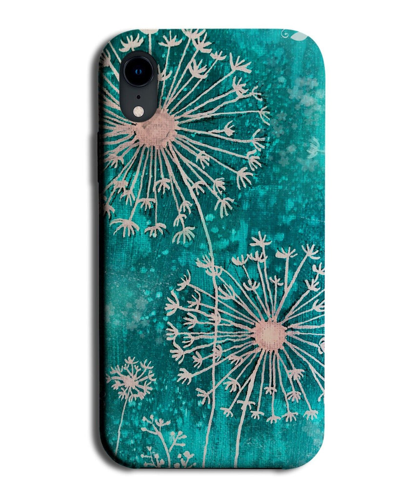 Neon Turquoise Green Dandelions Phone Case Cover Dandelion Dandylion Blue AW53
