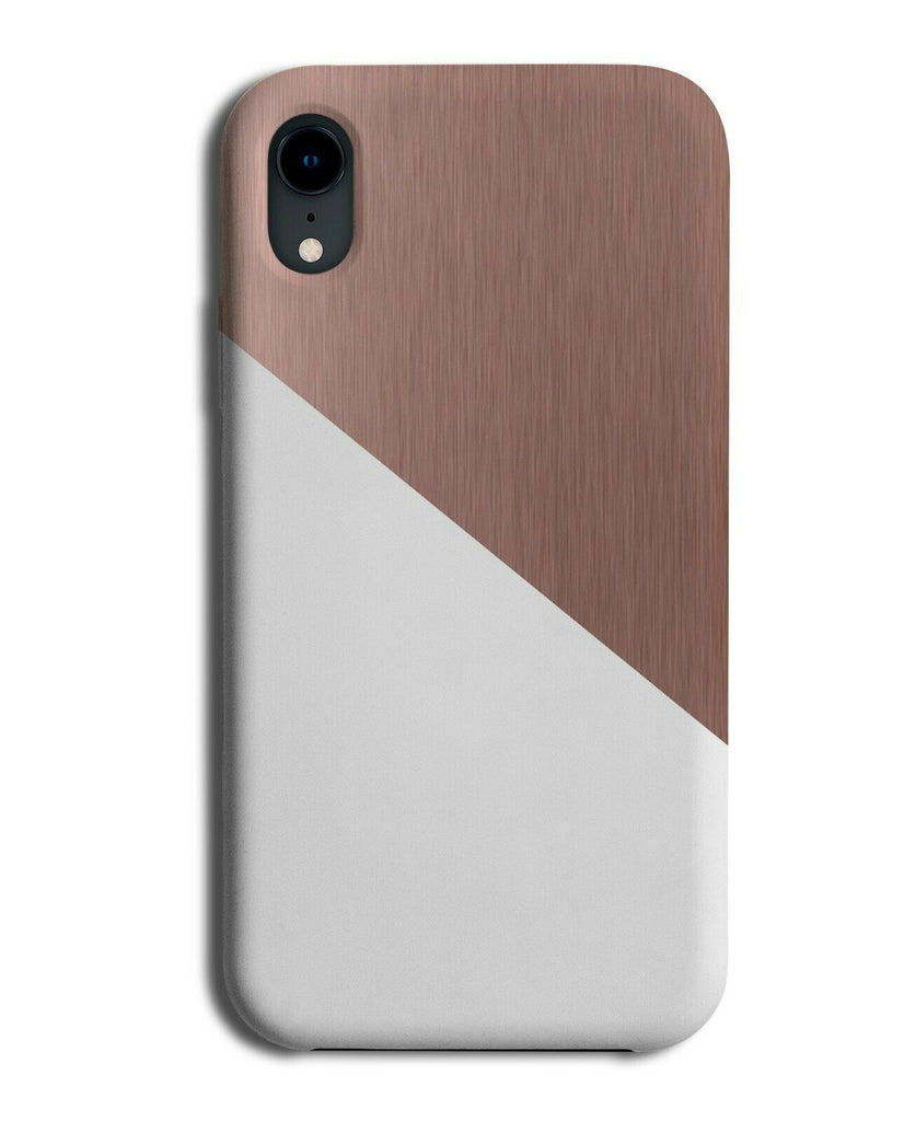 Rose Gold and White Phone Case Cover Design Diagonal Strip i390