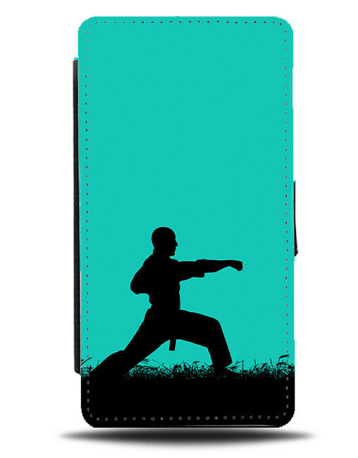 Judo Flip Cover Wallet Phone Case Martial Arts Taekwondo Turquoise Green i784