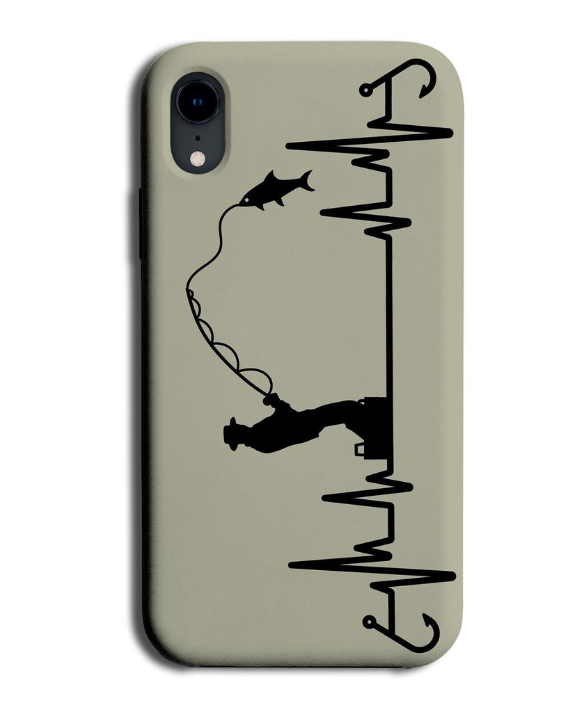 Funny Fishing Phone Case Cover Fisherman Fish Heartbeat Line Gift Present AF87