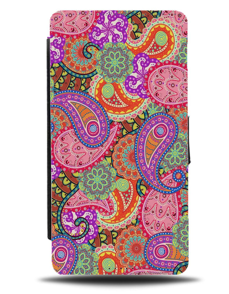 Classic Colourful Paisley Patterning Flip Wallet Case Pattern India Style DB61