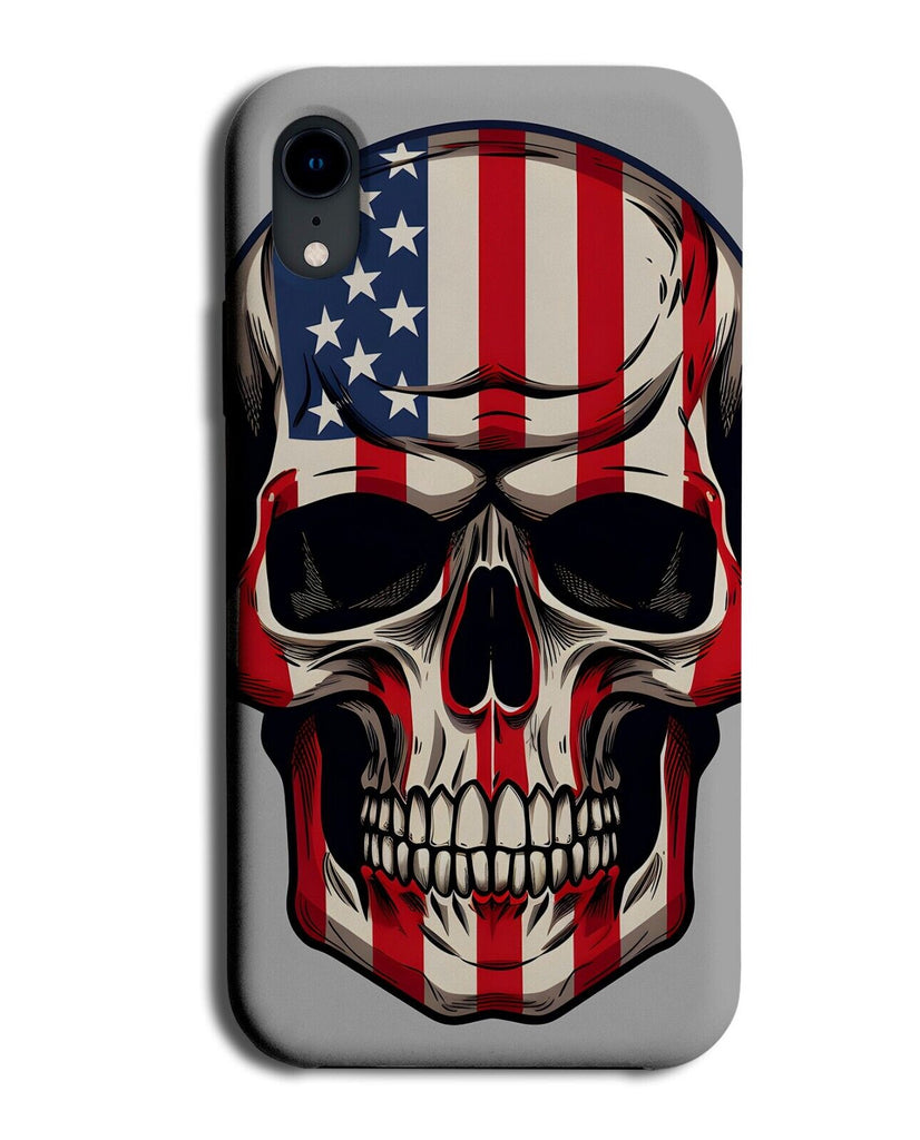USA Flag Skull Head Phone Case Cover Skulls Face Skeleton American America AB81